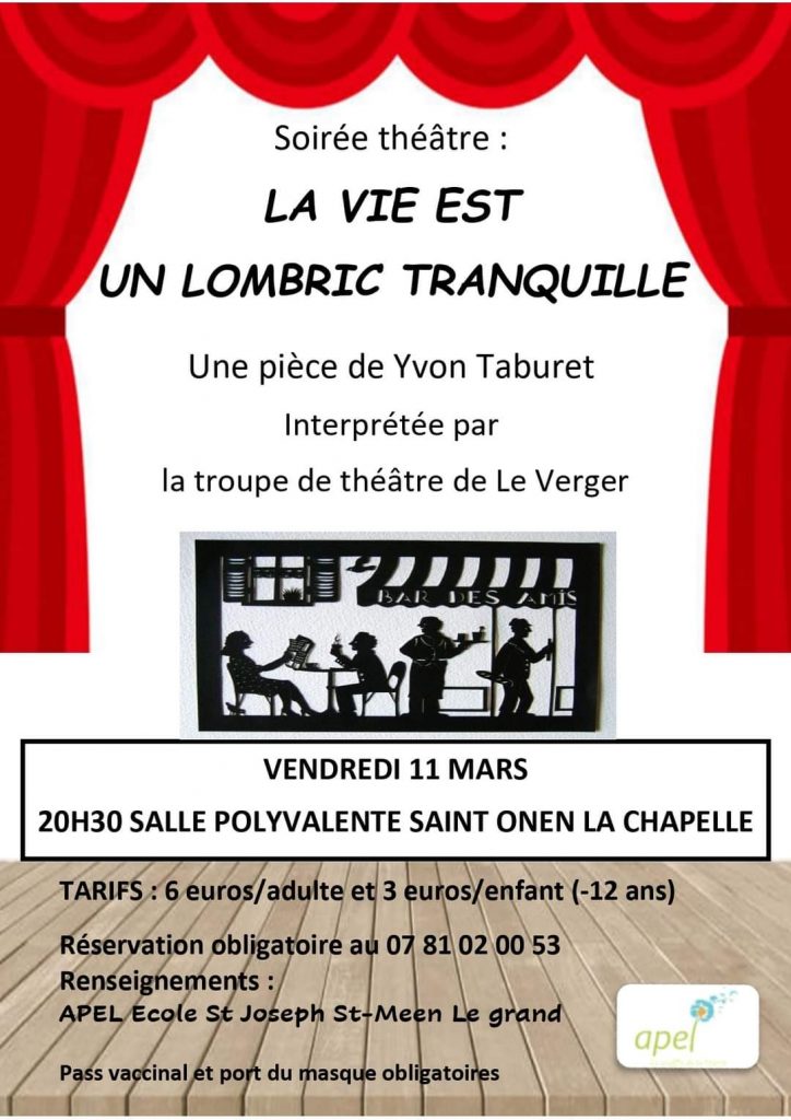 Théâtre 2022 st onen la chapelle. Ecole stjoseph st meen le grand